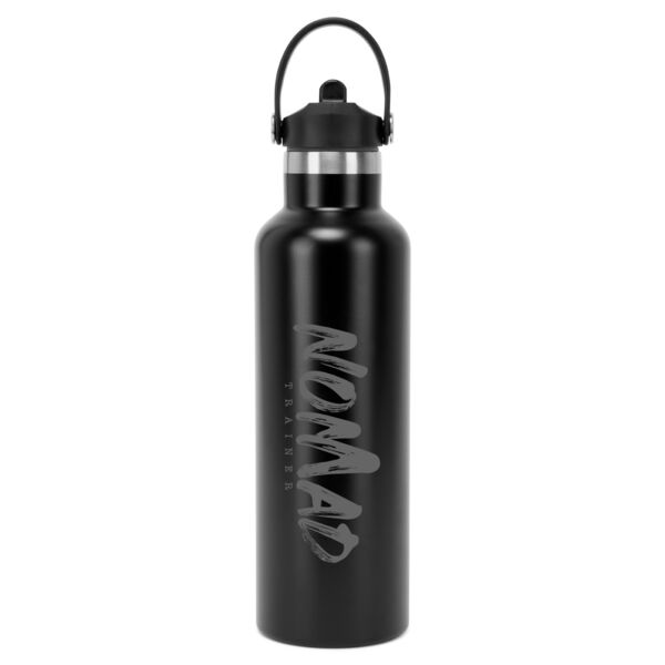Vacuum sports water bottle with flip-up straw Thumbnail